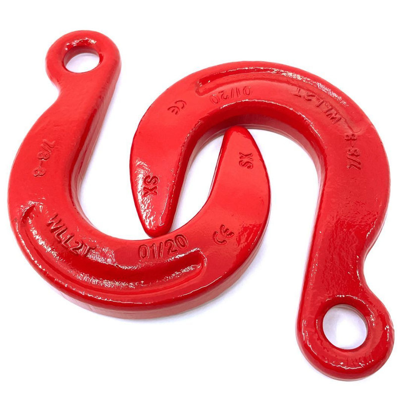 Zlievarenský hák s okom tr 80 červený 10mm