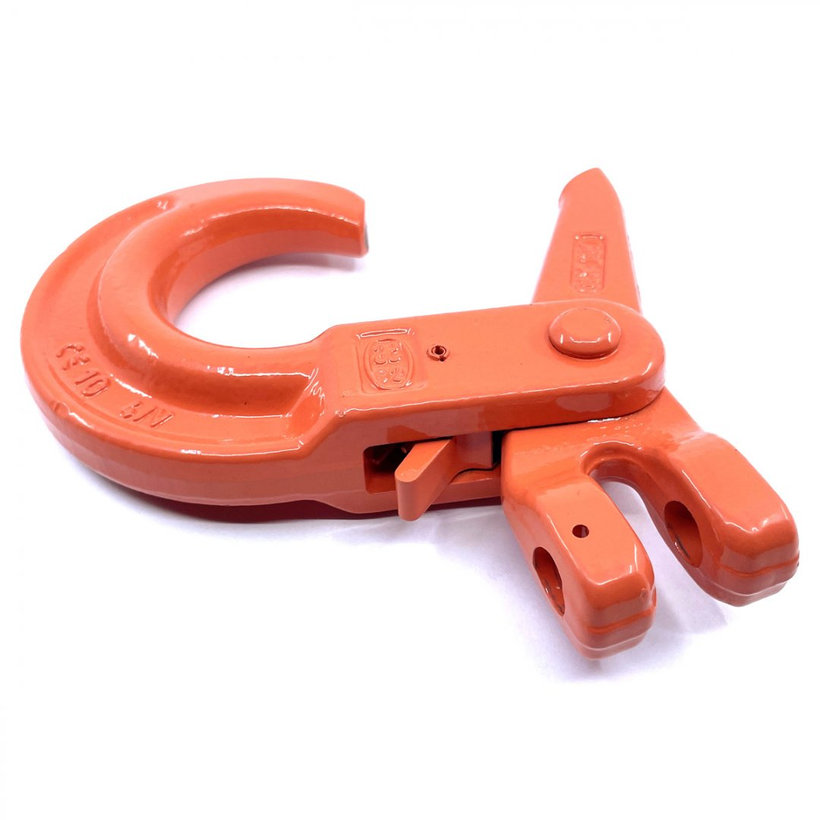 Samozaisťovací hák na reťaz s vidlicou tr 100 oranžový 16mm