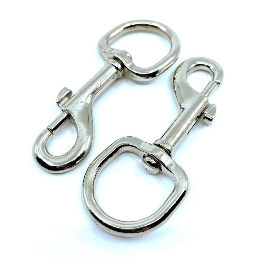 Karabína na kľúče s oválnou hlavou poniklovaná 13x73mm