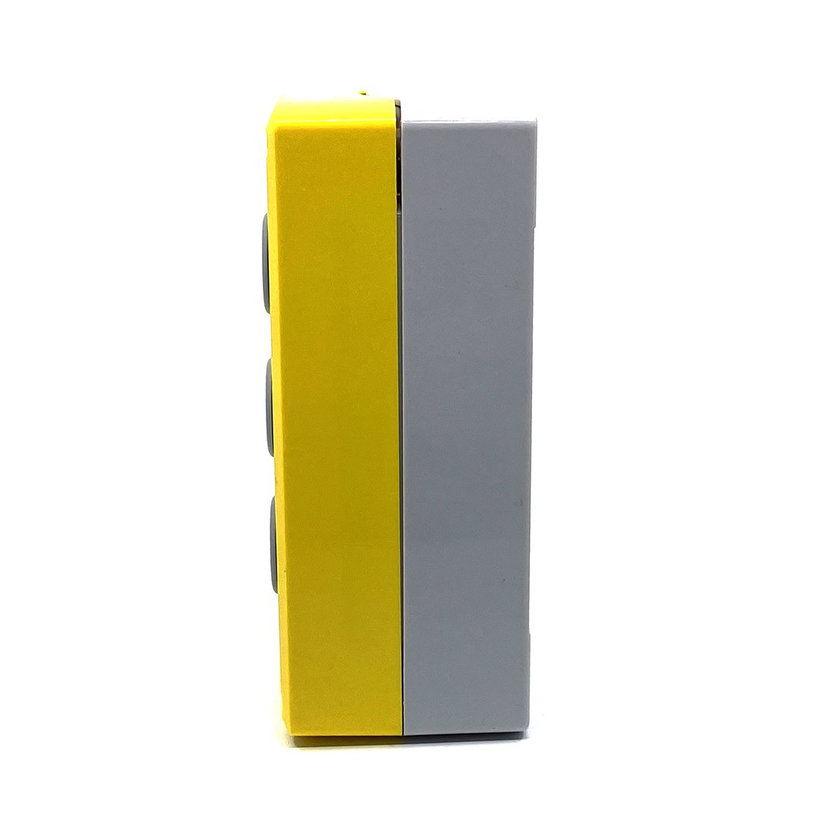 Krabicová zostava k tlačidlám žltá - 3x otvor