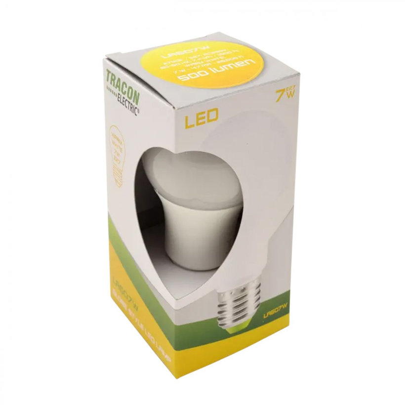 LED žiarovka guľa E27 7W - neutrálna biela