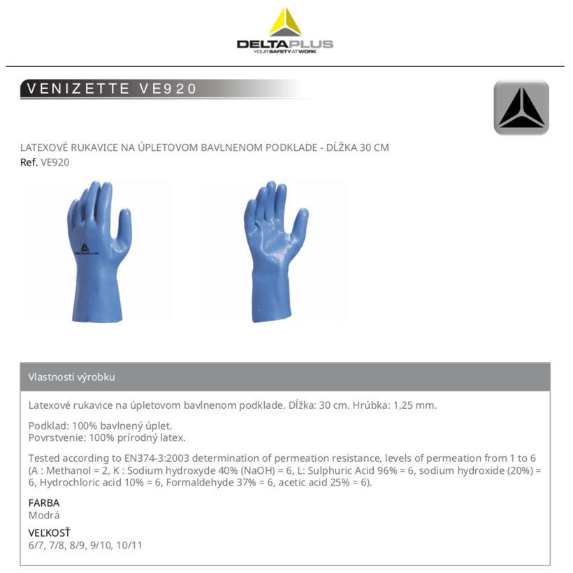 Pracovné rukavice VENIZETTE VE920 9/10