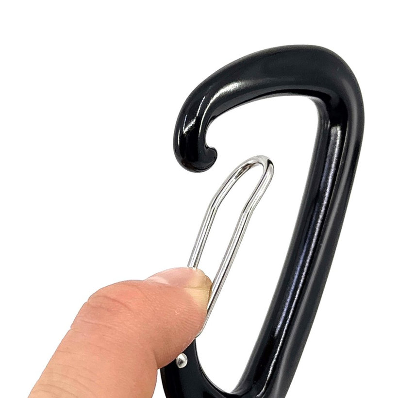 Karabína hliníková - čierna 81mm