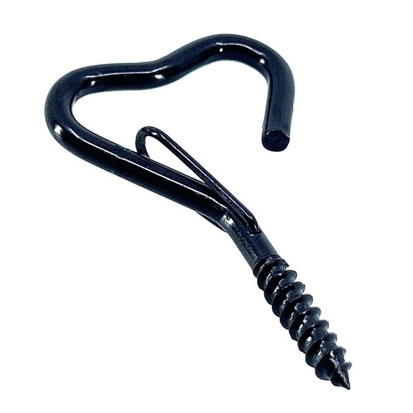 Okrasné oko s vrutom v tvare srdca - čierne