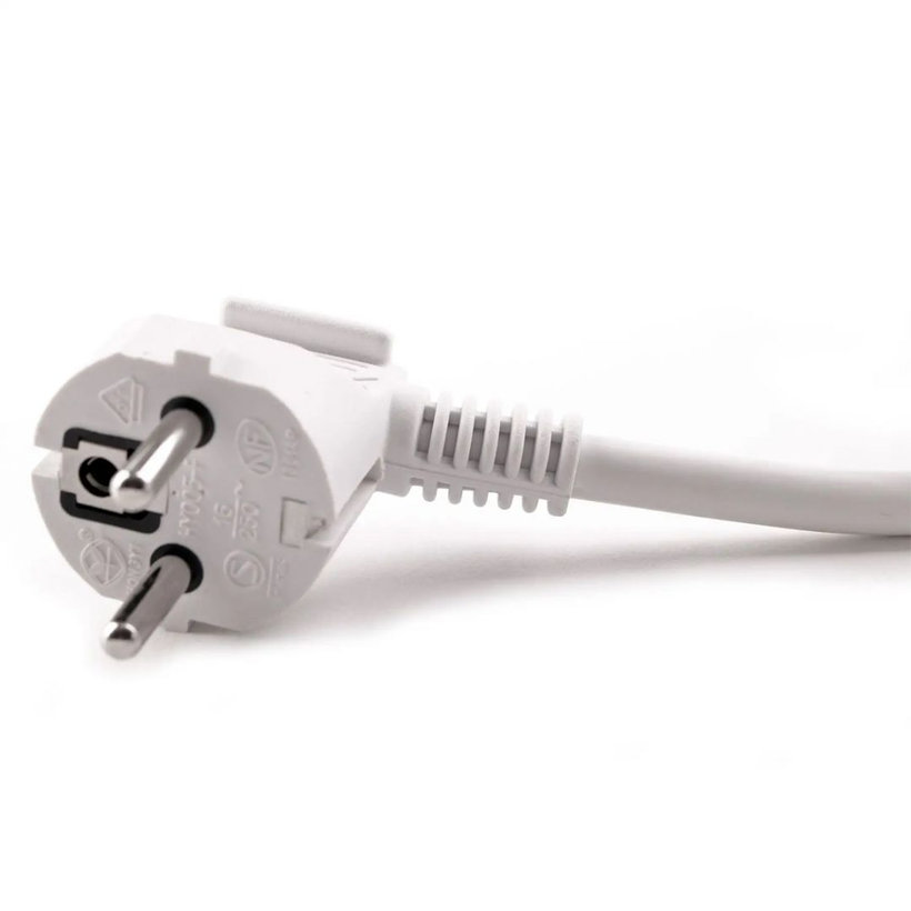 4 zásuvky 5m 3G1,5 Predlžovací kábel 16A biely