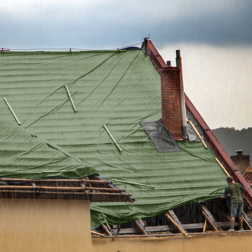 Plachta zakrývacia 5x8m tmavá zelená 65g/m²