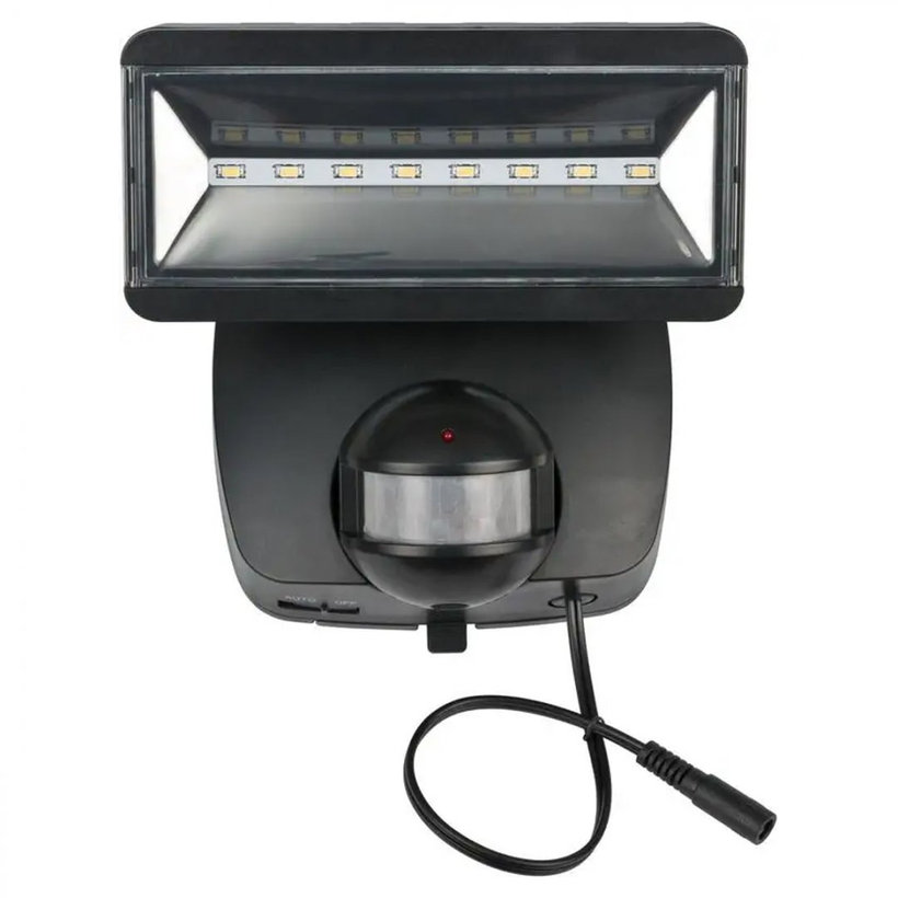 Solárny LED reflektor s pohybovým PIR detektorom antracit