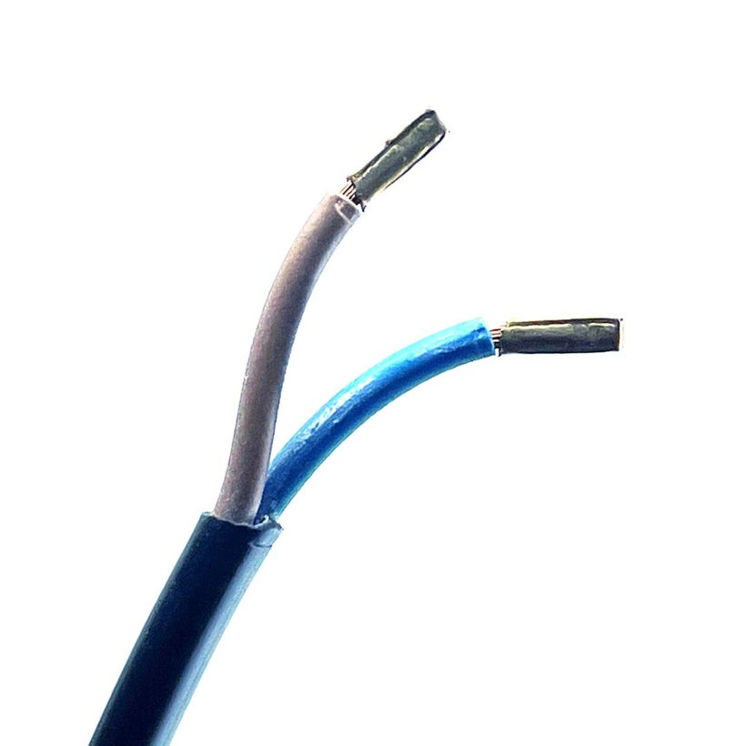 Flexo šnúra 2m 2x0,75 čierna plochá