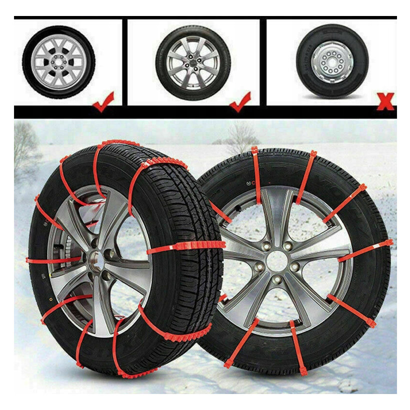 Plastové núdzové „snehové reťaze“ na pneumatiky 12×930 mm - 10ks