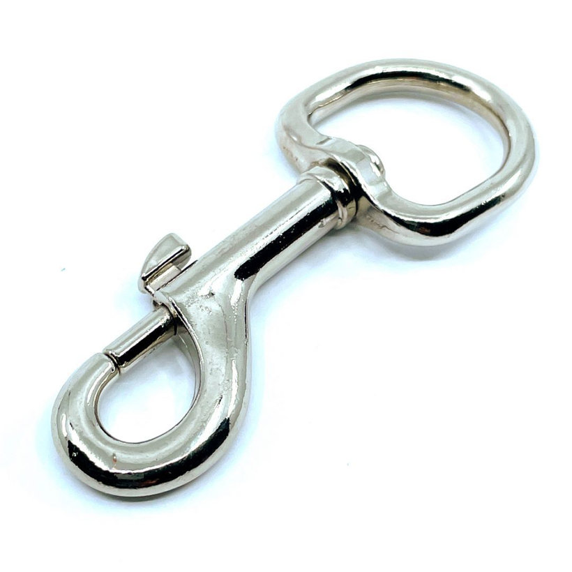 Karabína na kľúče s oválnou hlavou poniklovaná 20x82mm