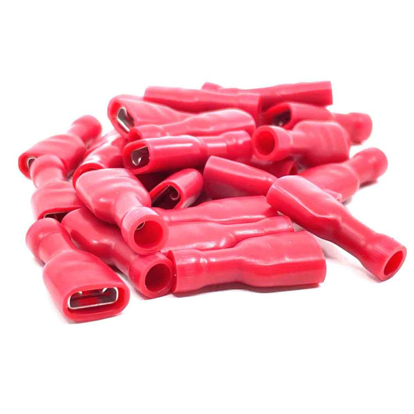 Celoizolované Cu lisovacie dutinky ploché červené 1,5mm²