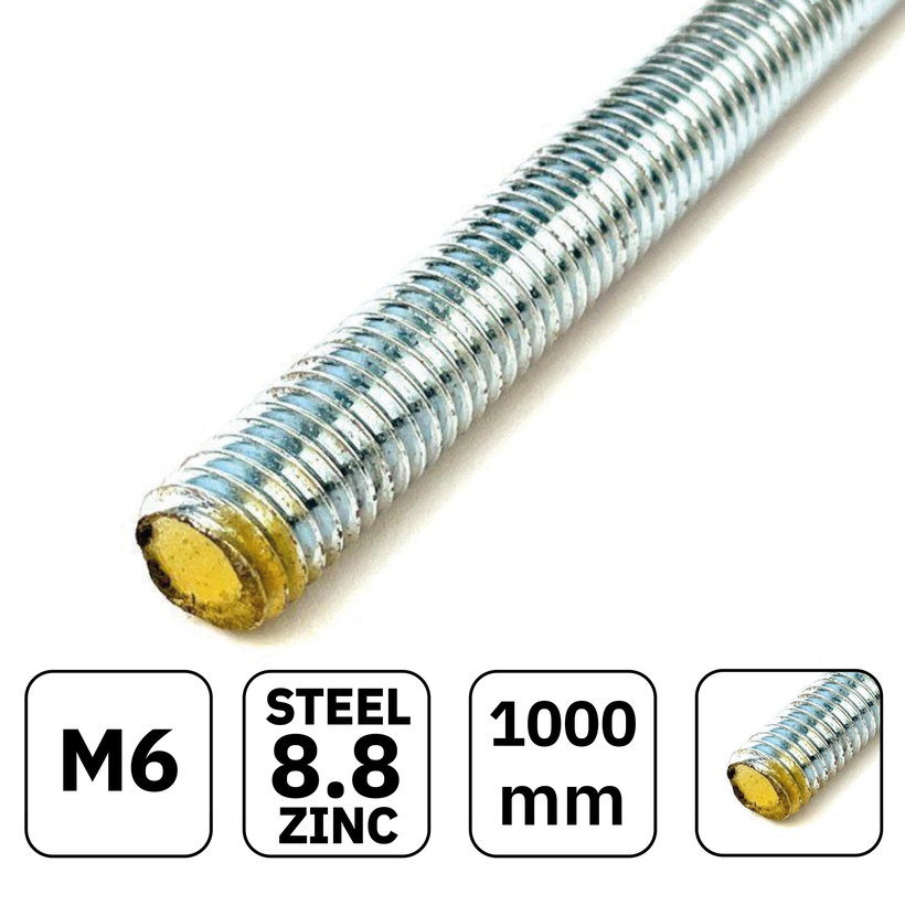 Závitová tyč DIN 975 8.8 zn M6x1000