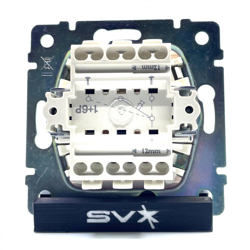 Valena vypínač žalúziový biely - tlačidlo