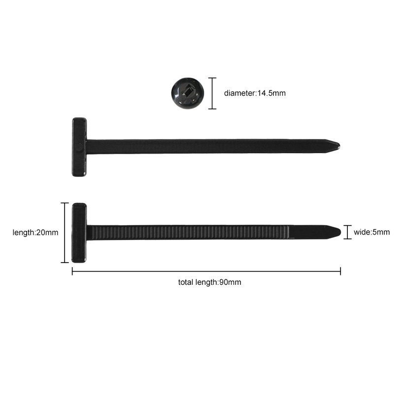 Sťahovacia páska T-typu pre opravy áut čierna 5x90mm