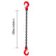 Reťazový záves hák-hák tr 80  (1,5 m, 1120 kg, 6 mm)