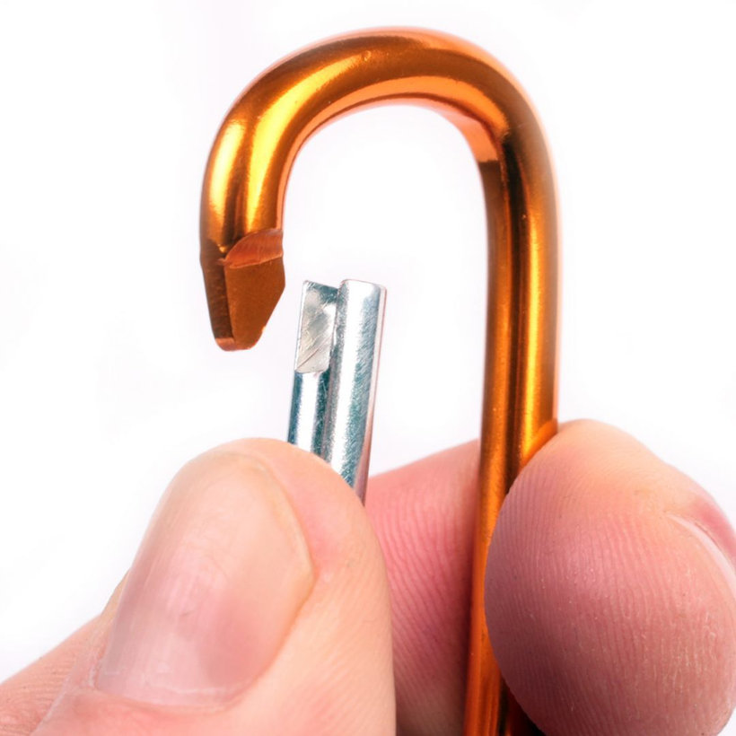 Karabína hliníková tvar D 8mm