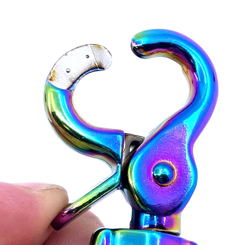 Karabína vypúšťacia dúhová 61x13mm