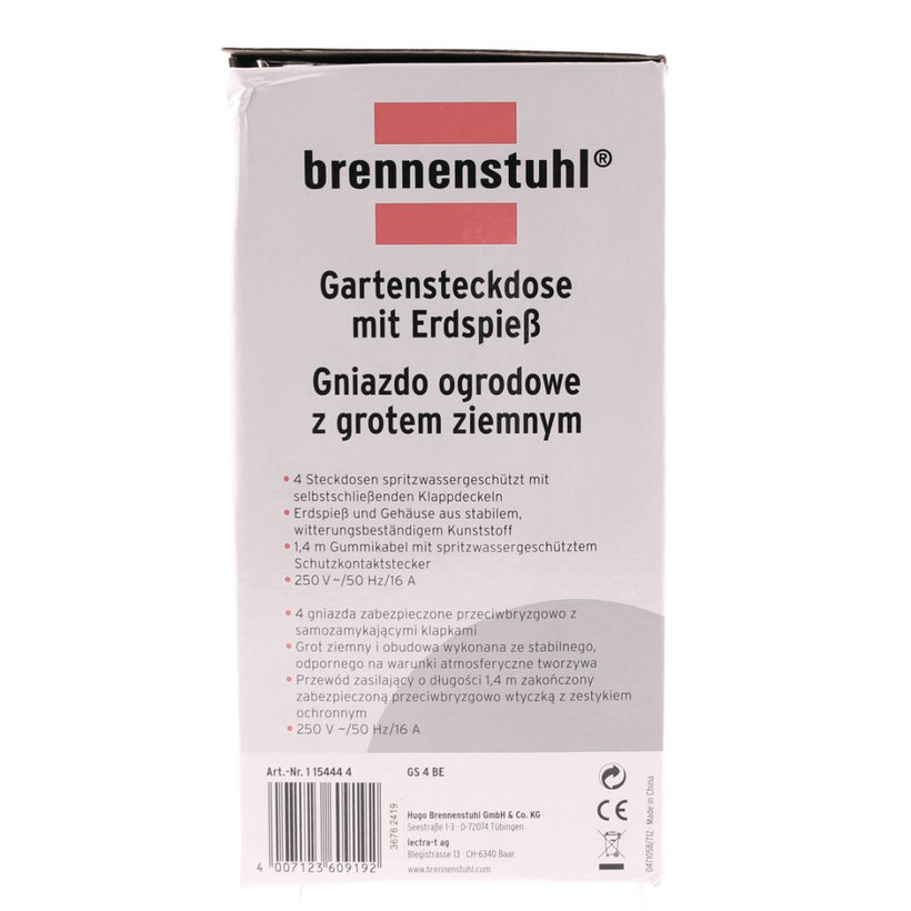 Rozvodnica pre remeselnú a priemyselnú sféru so zemným bodcom IP44 10m