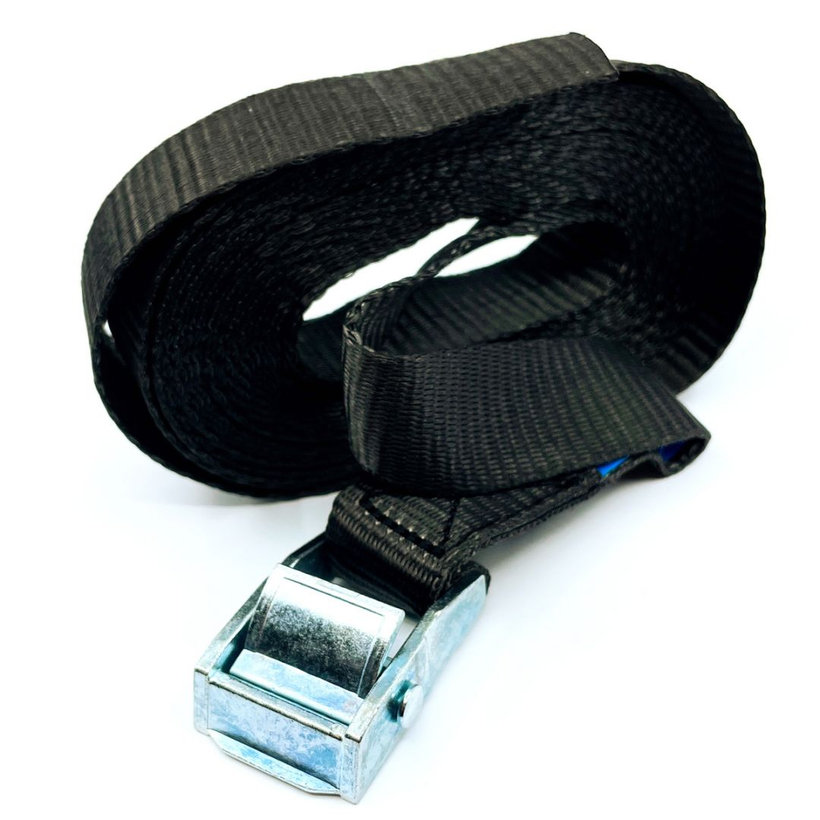 Jednodielny rýchloupínací pás so sponou a voľným koncom čierny 4M