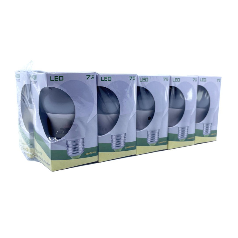 LED žiarovka guľa E27 7W - neutrálna biela 10 ks balenie
