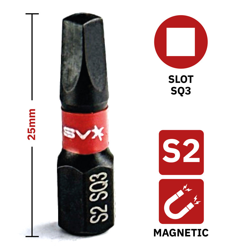 Bit magnetický SQ3x25 mm