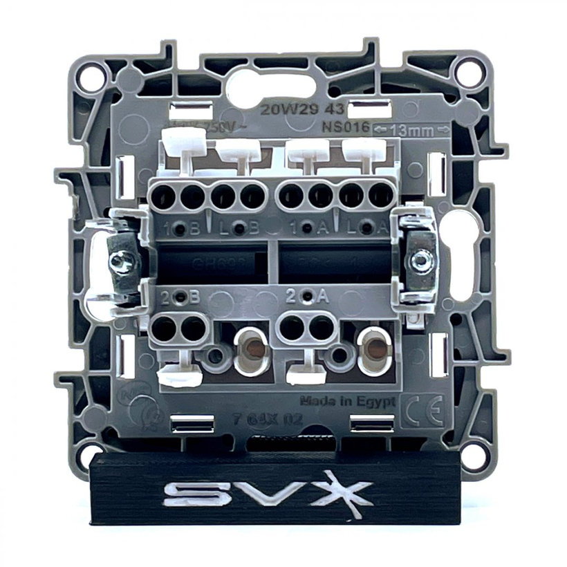 Niloé vypínač č.6+6 biely