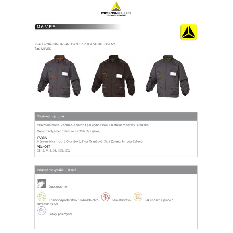 Pracovná bunda PANOSTYLE sivá-zelená XXL