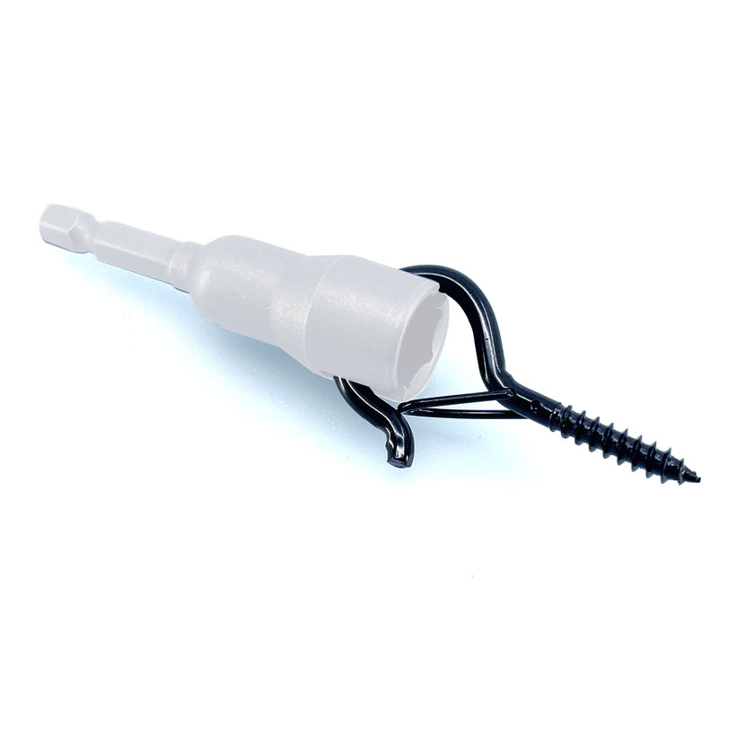 Okrasné oko s vrutom v tvare Q - čierne