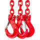 Reťazový záves oko-3 hák tr 80 so skracovačom (1 m, 4250/3000 kg, 8 mm, červená)