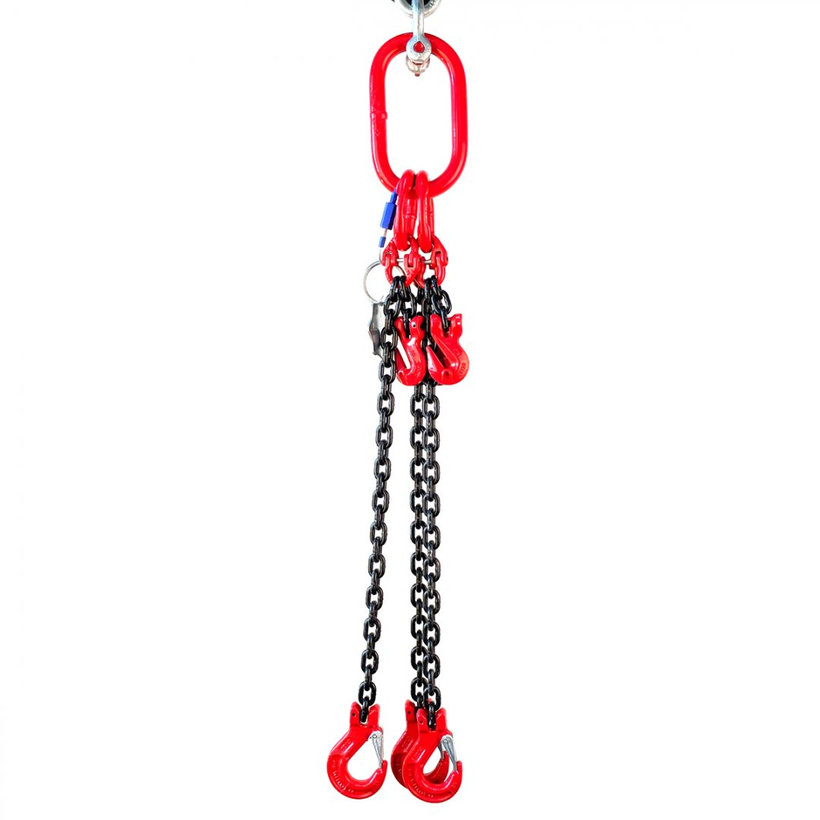 Reťazový záves oko-3 hák tr 80 so skracovačom (4 m, 2360/1700 kg, 6 mm, čierna)