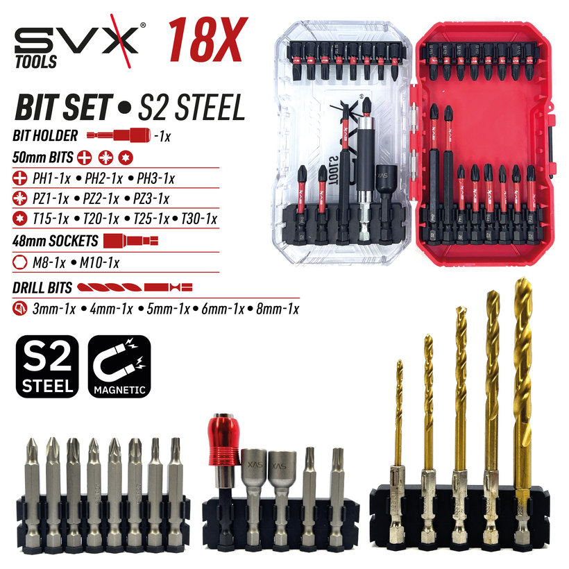 Sada bitov 18 dielna