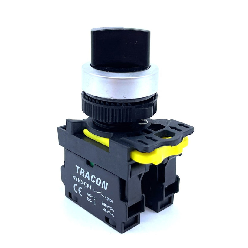 Otočný spínač s páčkou 2-polohový s pružinovým návratom