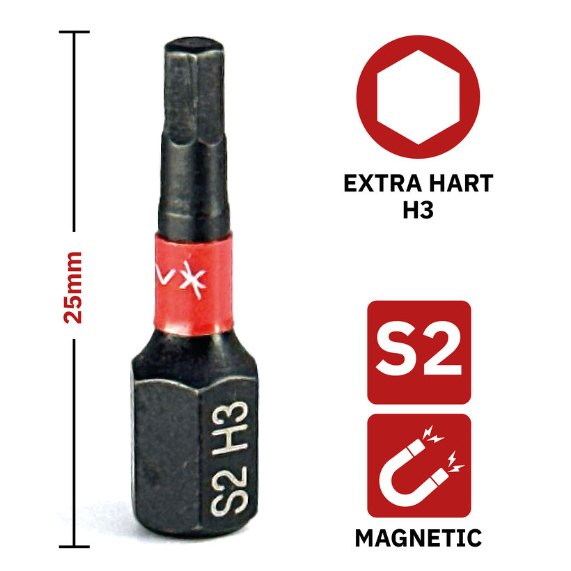 Bit magnetický H3x25 mm