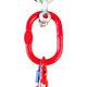 Reťazový záves oko-hák tr 80 so skracovačom (5,5 m, 2000 kg, 8 mm, červená)