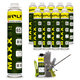 Montážna (PUR) pena MAXX pištoľová NÍZKOEXPANZNÁ - 10 ks MEGA PACK 850ml