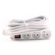 Predlžovací kábel 16A biely s vypínačom 3 zásuvky 5m 3G1,5