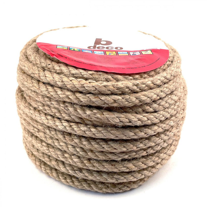 Jutové lano stáčané 20m 16mm