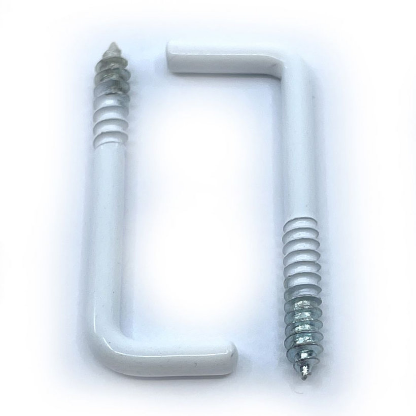 Skoba s vrutom biely lak 40mm