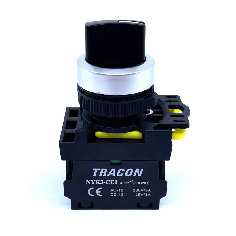 Otočný spínač s páčkou 3-polohový s pružinovým návratom