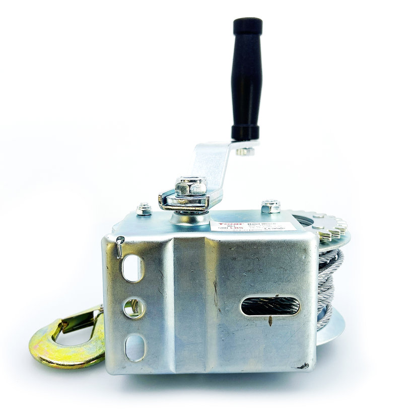 Ručný naviják 1100kg, 5mm x 10m, oceľ lano