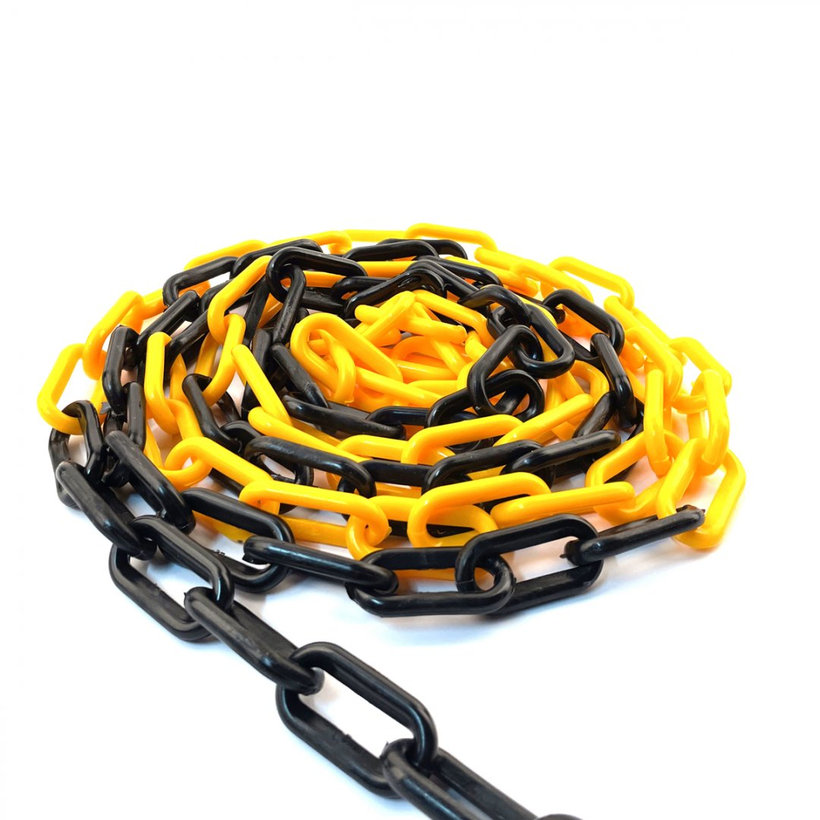 Plastová reťaz čierno/žltá 6mm