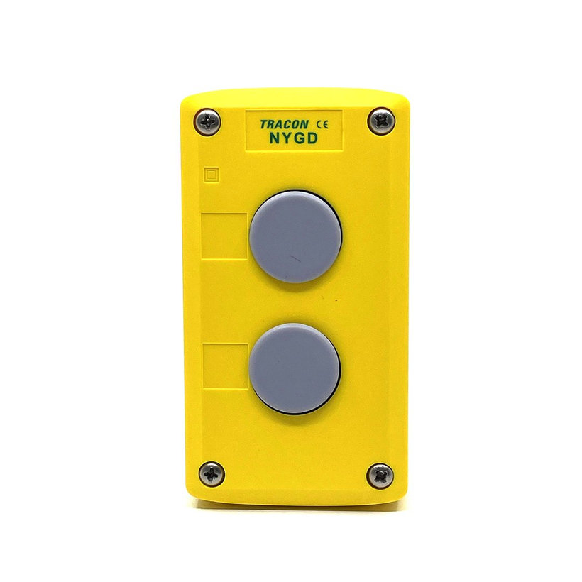 Krabicová zostava k tlačidlám žltá - 2x otvor