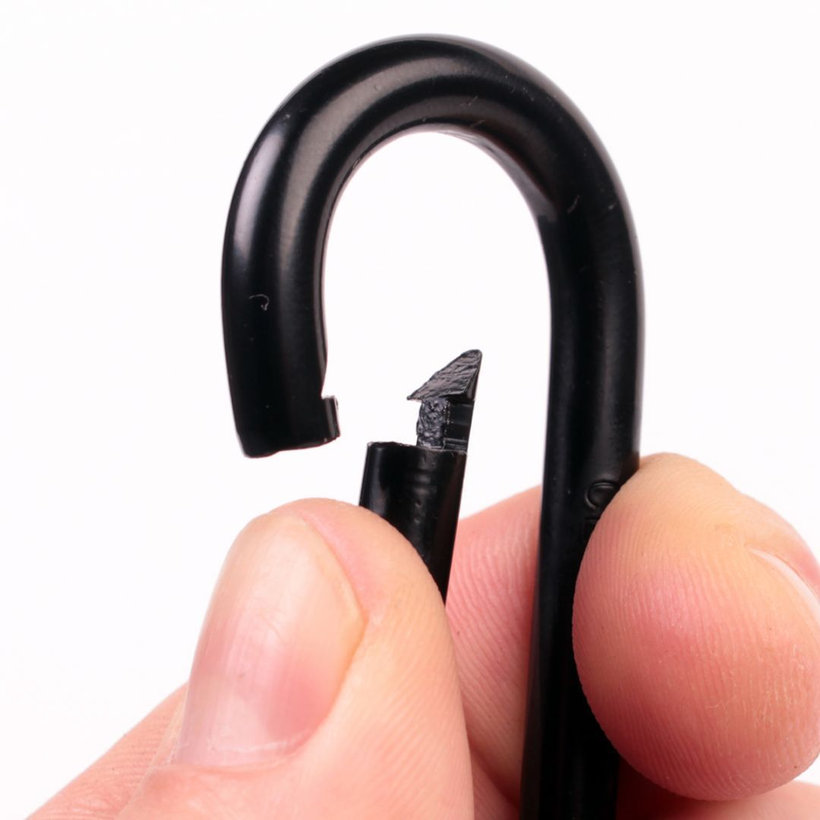 Karabína hasičská DIN 5299C čierna 6mm