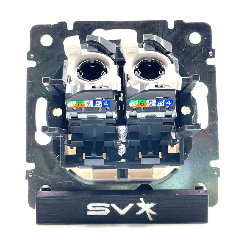 Valena zásuvka dátová 2xRJ45 UTP biela