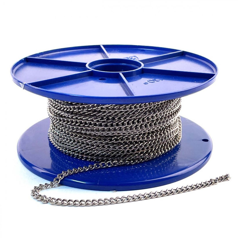 Reťaz ozdobná krútená poniklovaná 3mm