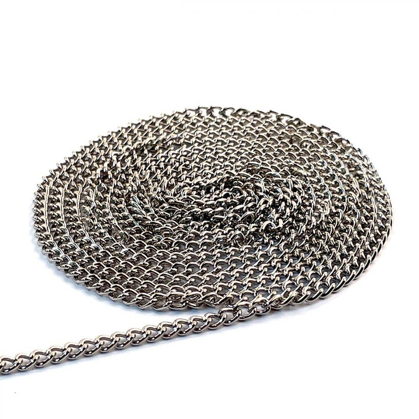 Reťaz ozdobná krútená poniklovaná 1,2mm