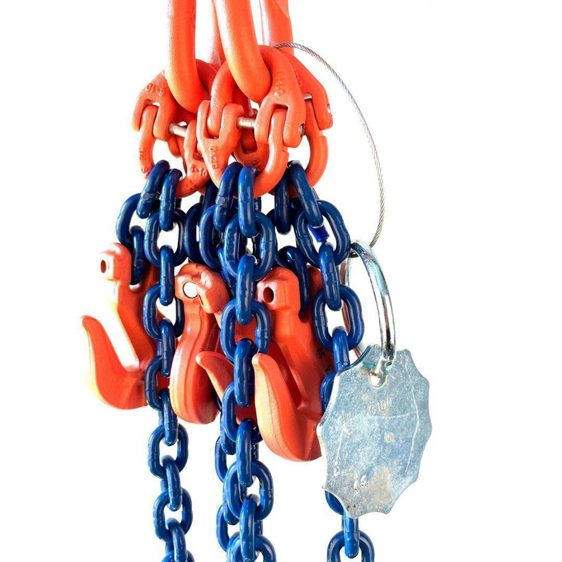 Reťazový záves oko-4 hák tr 100 so skracovačom (2,5 m, 8000/6000 kg, 10 mm)