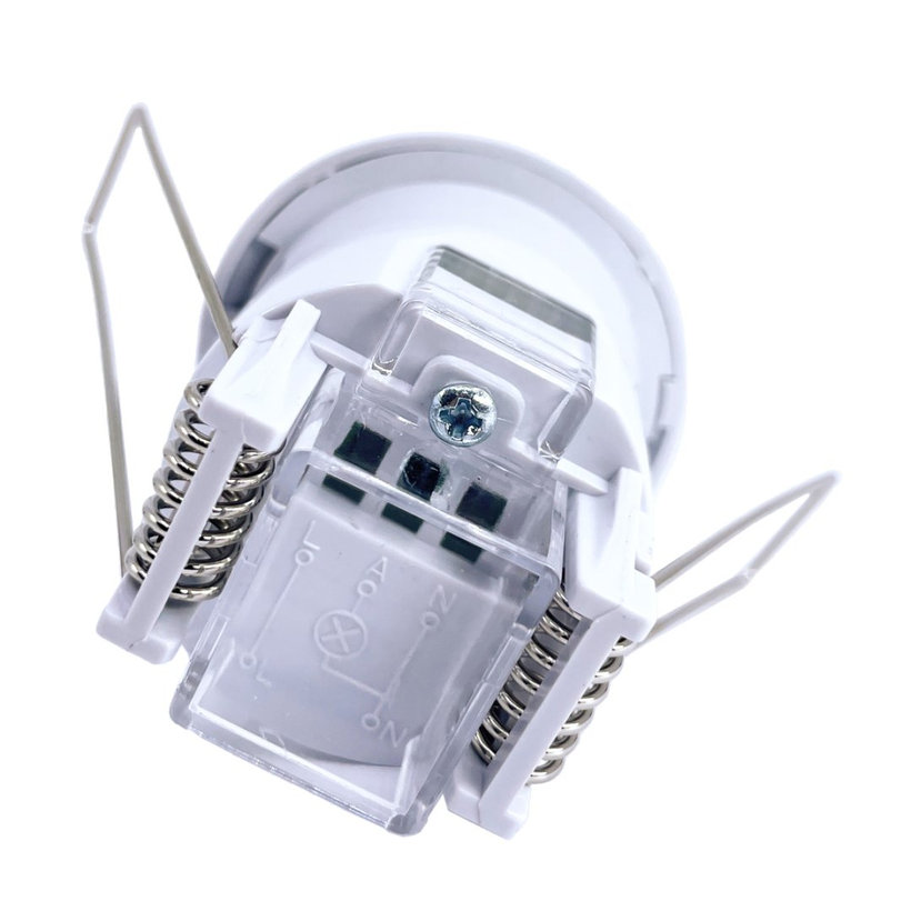 Snímač pohybu zapustený - miniatúrny - biely 360°