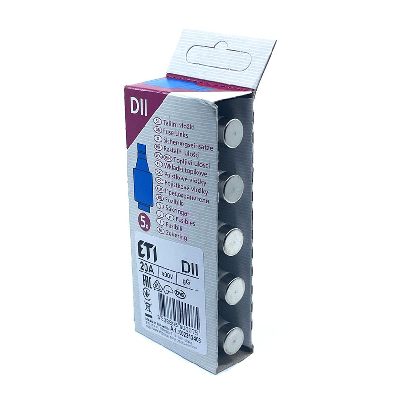DII T 20A valcová poistka pomalá