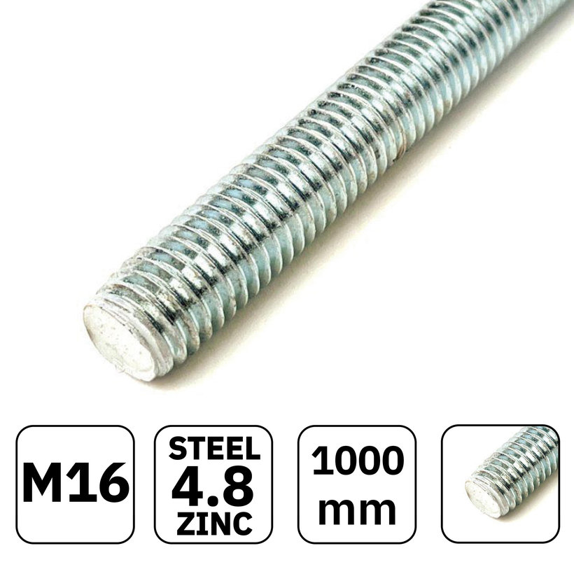 Závitová tyč DIN 975 4.8 zn M16x1000